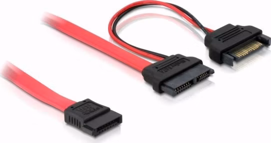 DeLock kabel SATA Slimline 13-pin samice -> 7+15pin 5V