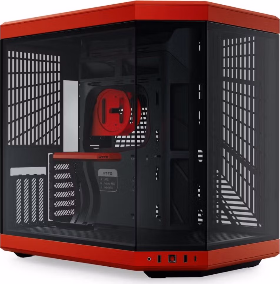 HYTE skříň Y70 Black Cherry / levé a přední sklo / Riser PCIe 4.0 / bez zdroje / 1x USB-C / 2x USB-A