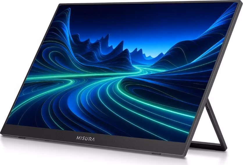 MISURA přenosný LED monitor P173QHBW/ 17,3"/ IPS/ 16:9/ 2560x1440/ 2x USB-C/ mini HDMI/ Wi-Fi/ Repro/ černý