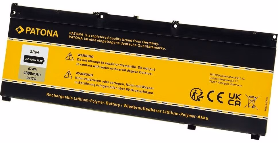 PATONA baterie pro ntb HP OMEN 15-ce/dc/cb Pavilion 15cx 4380mAh Li-Pol 15,4V SR03XL/SR04XL