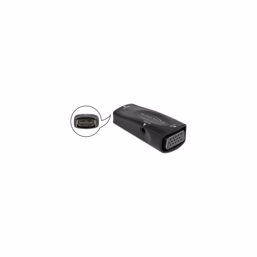 Delock Adaptér ze zásuvkového konektoru HDMI-A na zásuvkový konektor VGA 1080p se zvukem