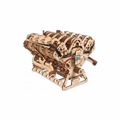 Ugears 3D dřevěné mechanické puzzle Motor V8