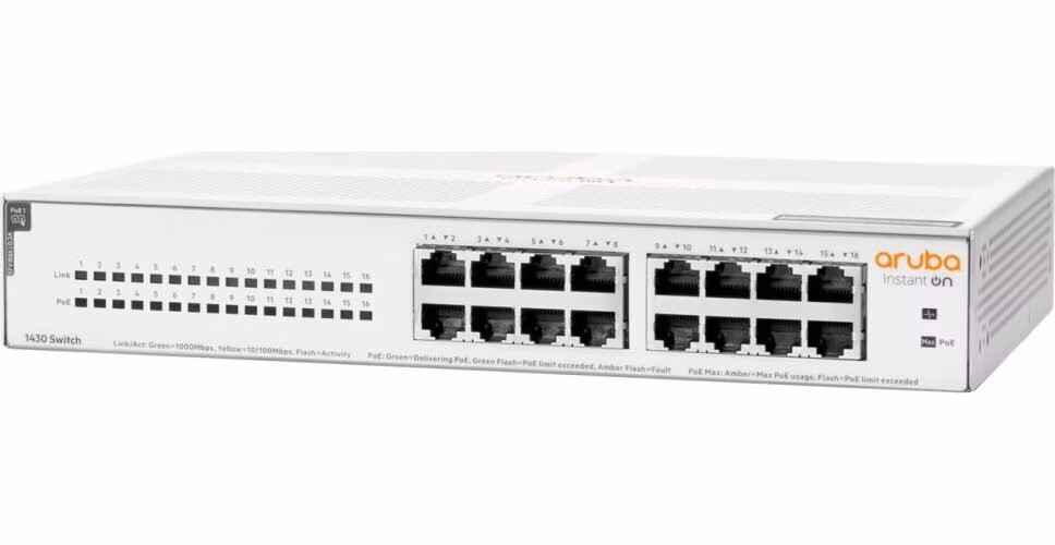 HPE Networking Instant On Switch 16p Gigabit CL4 PoE 124W 1430