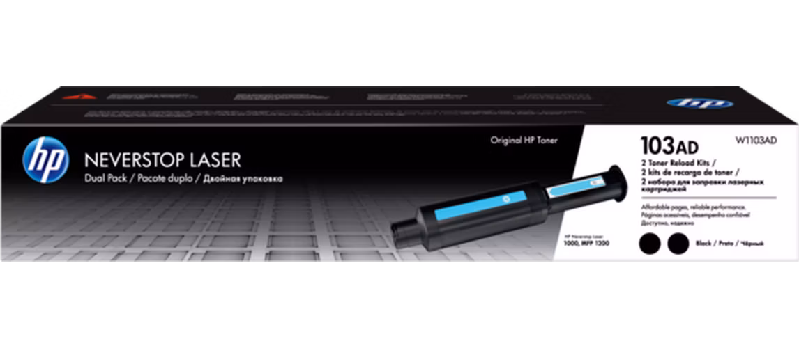 HP toner W1103AD dvojbalení (černý, 2x2500 stran) pro HP Neverstop Laser 1000w, HP Neverstop Laser MFP 1200w