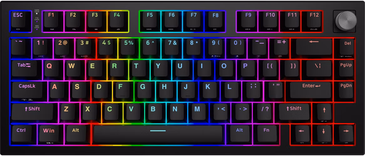 Herná mechanická klávesnica Genesis THOR 404/GenX Stratos Silent/Drôtové USB-A/US/Čierna