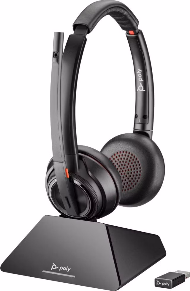 Poly Savi 8220 - Savi 8200 series - náhlavní souprava - náhlavní - DECT / Bluetooth - bezdrátový