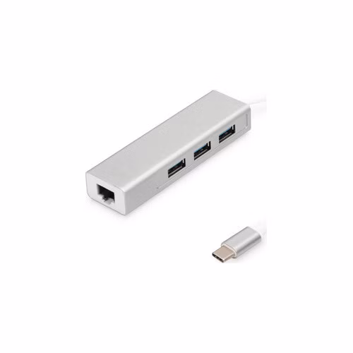 DIGITUS USB Type-C™ 3-Port Hub + Gigabit Ethernet