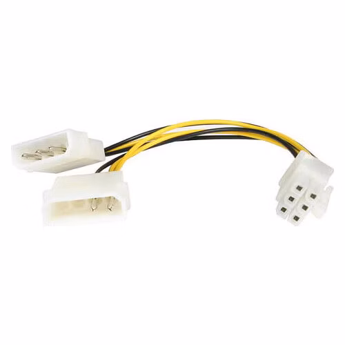 Premiumcord Redukce napájecí 5.25" Molex - 6 pin pro PCI-E grafické karty