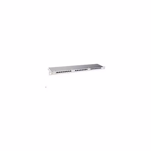 Solarix 19" Patch panel 24xRJ45 CAT6 STP s vyvaz.lištou nerez 0,5U, SX24HD-6-STP-SL