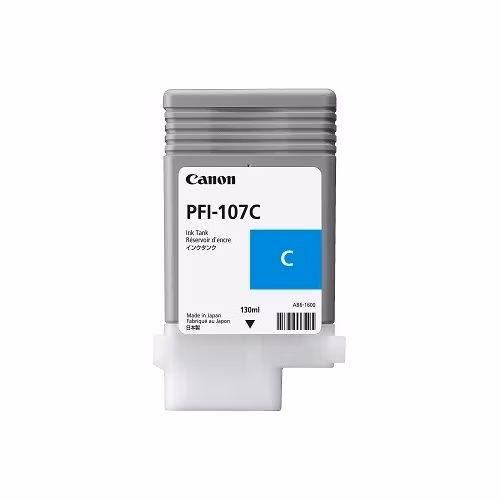 Canon inkoustová náplň PFI-107c/ azurová/ 130ml