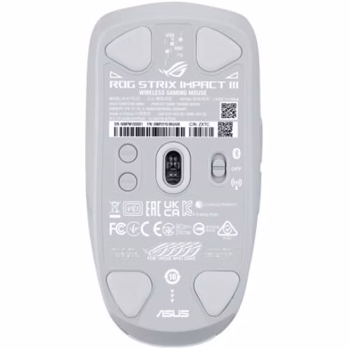 ASUS myš ROG STRIX IMPACT III Wireless Moonlight White