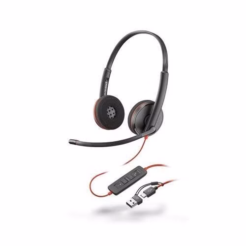 HP Poly Blackwire 3220 náhlavní souprava Stereo USB-C +USB-C/A adaptér