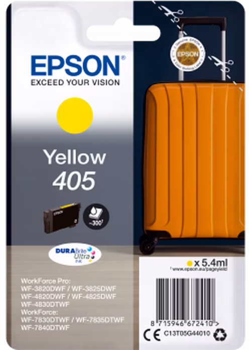 Epson inkoustová nápln 405 DURABrite Ultra Ink/ C13T05G44010/ Yellow