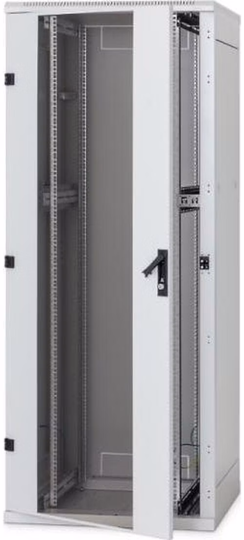 Stojanový rozvádzač 15U (š) 600x (h) 1000, sklenené dvere