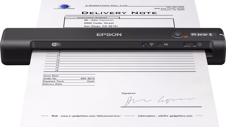 Skener EPSON WorkForce ES-60W, A4, 600x600 dpi, USB 2.0, Wi-Fi Direct