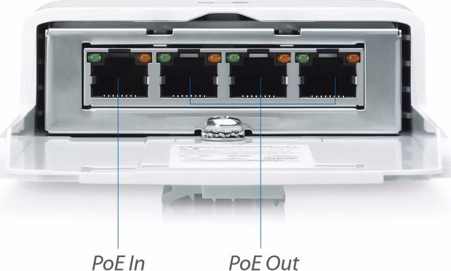 Ubiquiti N-SW, NanoSwitch, Outdoor 4-Port PoE Passthrough Switch