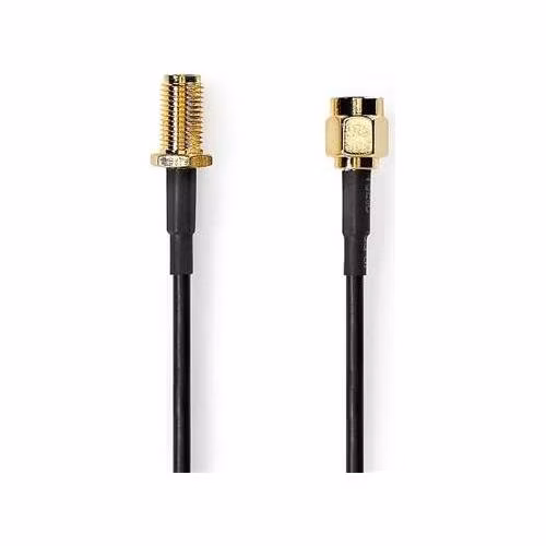 Nedis CSGL02010BK50 - Anténní kabel | SMA Zástrčka – SMA Zásuvka | 5 m | Černá