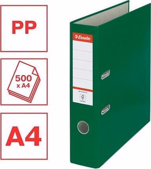 Esselte Economy A4 75 mm zelený