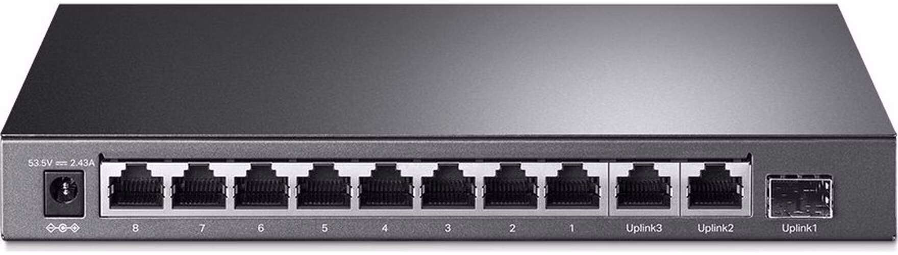 8-Port 10/100Mbps + 3-Port Gigabit Desktop Switch with 8-Port PoE+ PORT: 8× 10/100 Mbps PoE+ Ports, 2× Gigabit Non-PoE P
