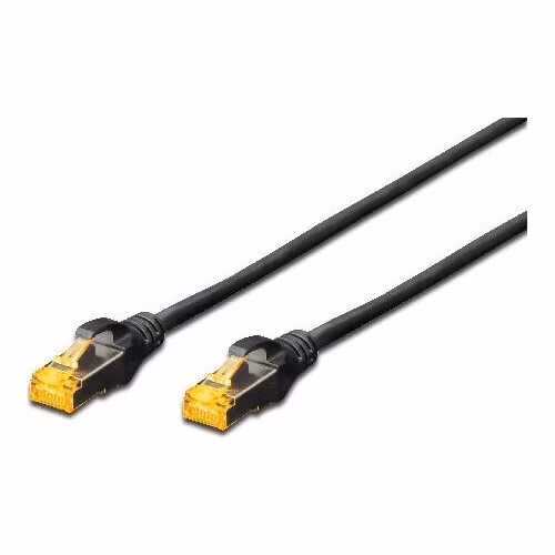 Digitus CAT 6A S-FTP patch cable, Cu, LSZH AWG 26/7, length 0.25 m, color black