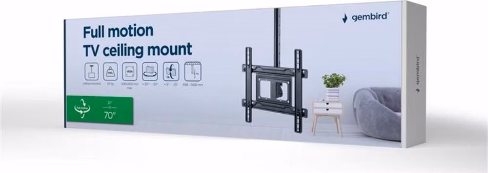 GEMBIRD Držák TV na strop, 32“ - 70“, plně pohyblivý