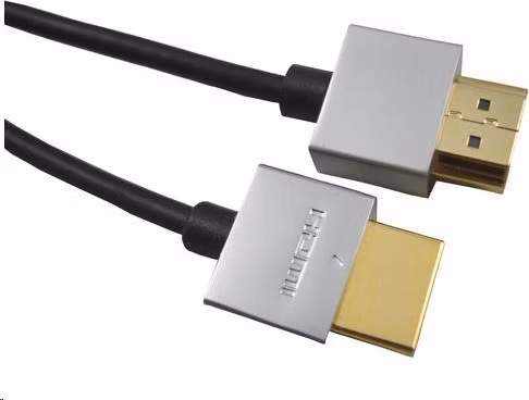 Kábel PREMIUMCORD Slim HDMI, 1 m, High Speed + Ethernet (v1.4), pozlátené konektory