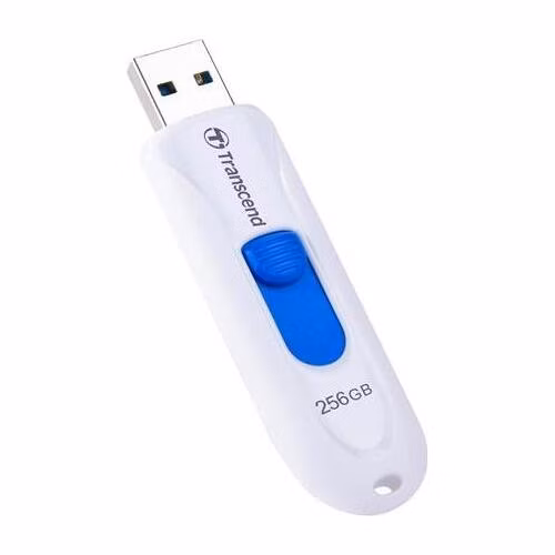 Transcend 256GB JetFlash 790W, USB 3.0 (3.1 Gen 1) flash disk, bílo/modrý