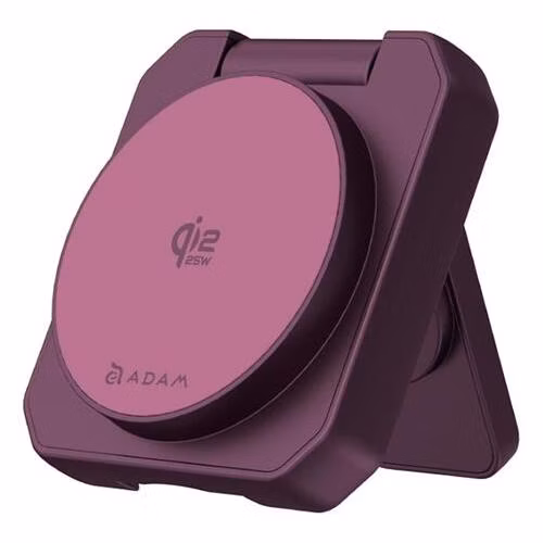 Adam Elements MAG 25 Qi2 25W 2-in-1 Pocket Wireless Charging Station - Burgundy