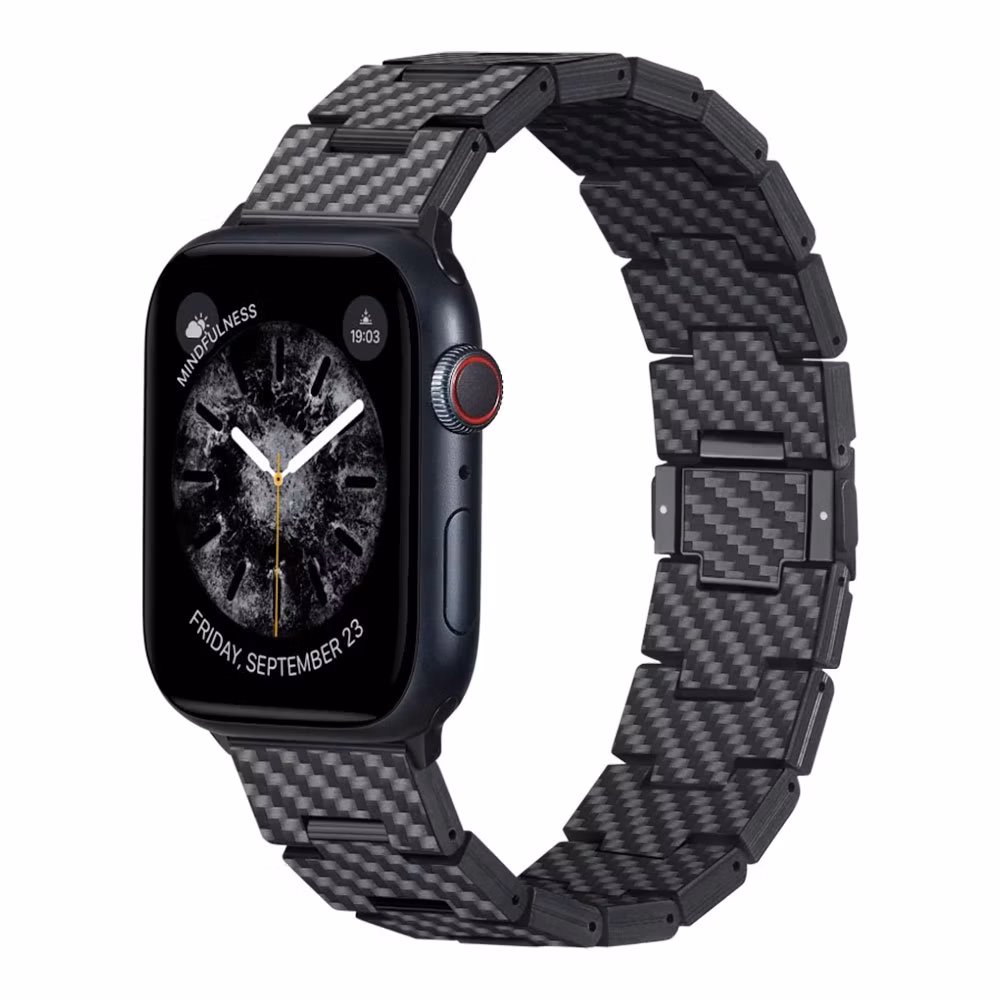 Pitaka remienok Carbon Fiber Strap pre Apple Watch 44/45/46mm - Black/Grey