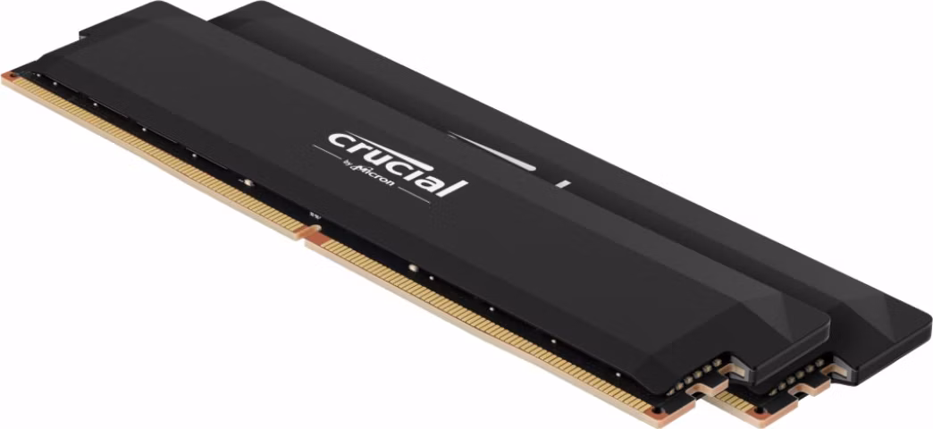 Crucial Pro OC 32GB Kit (2x16GB) DDR5 6000MHz CL36 UDIMM  (16Gbit)