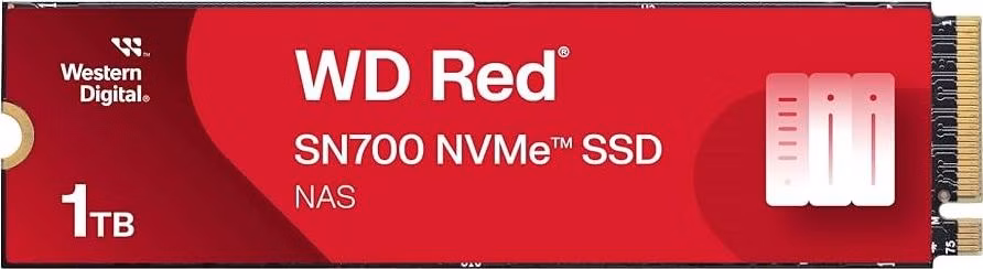 WD RED SSD NVMe 1TB PCIe SN700, Geb3 8GB/s, (R:3430/W:3000 MB/s) TBW 2000