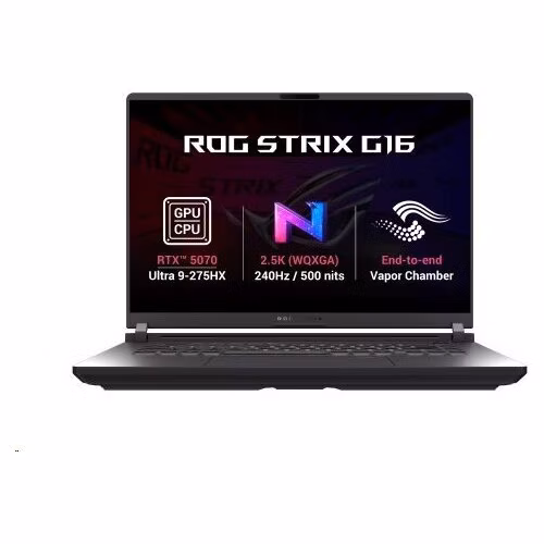 ASUS ROG Strix G16 G615LP-S5006, Ultra 9-275HX, 16.0˝ 2560x1600 WQXGA, RTX 5070/8GB, 32GB, SSD 1TB, FDOS