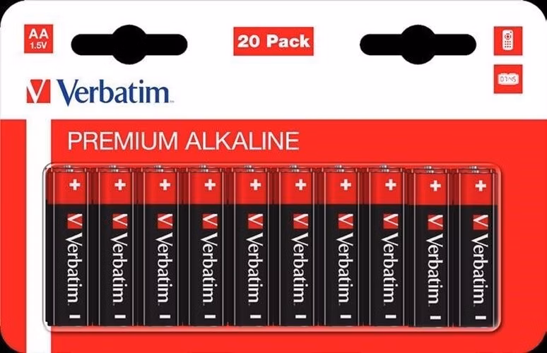 VERBATIM Alkalická Baterie AA 20 Pack / LR6