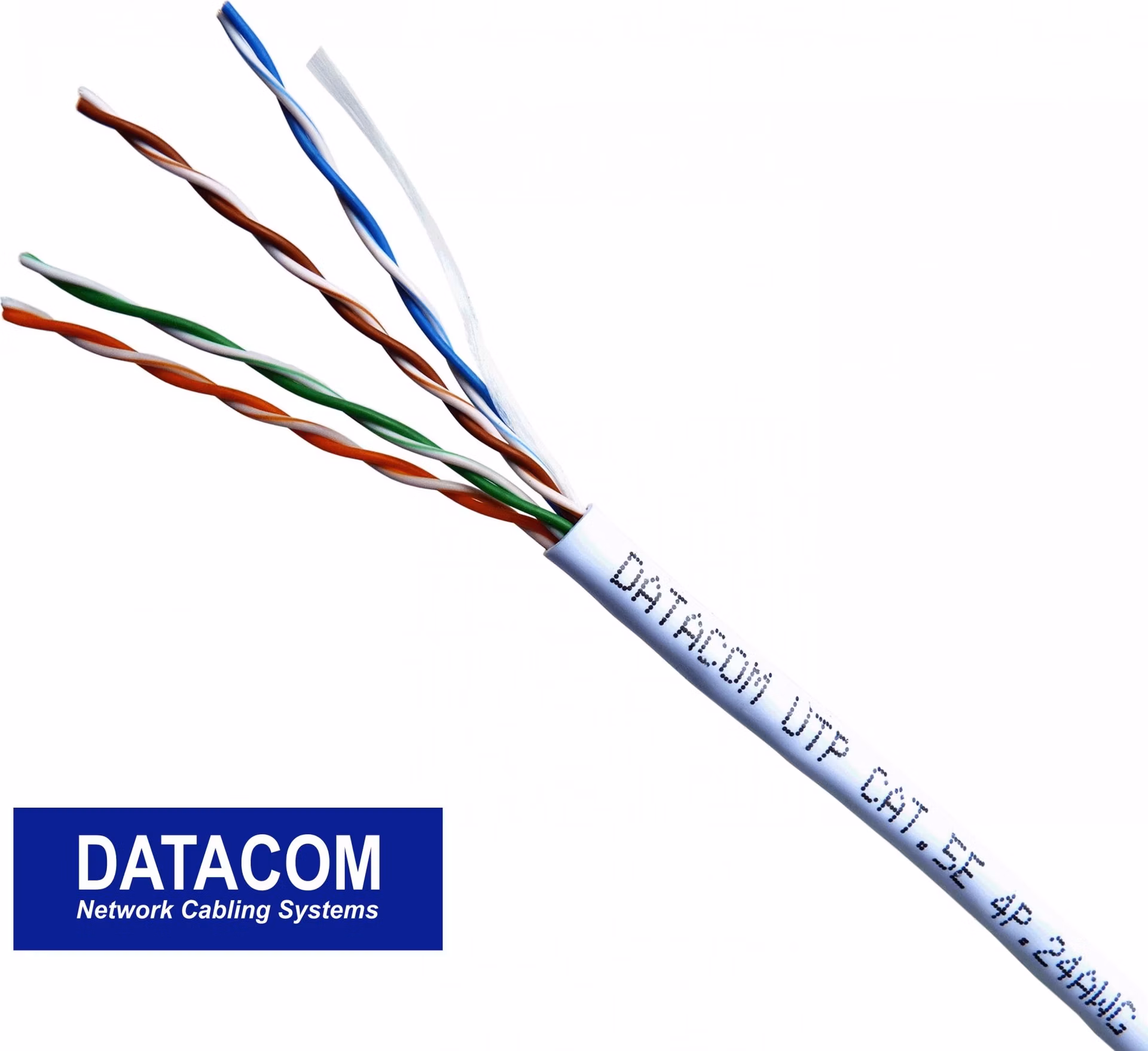DATACOM UTP kabel drát CAT5E PVC 305m box, bílý