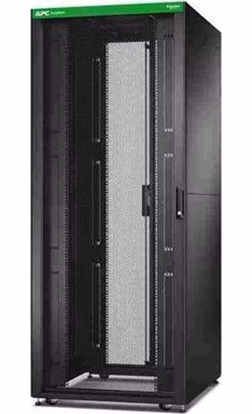APC Easy Rack 800mm/48U/1000mm, with Roof, Side panel,castors,feet and 4 Brackets, No Bottom, black