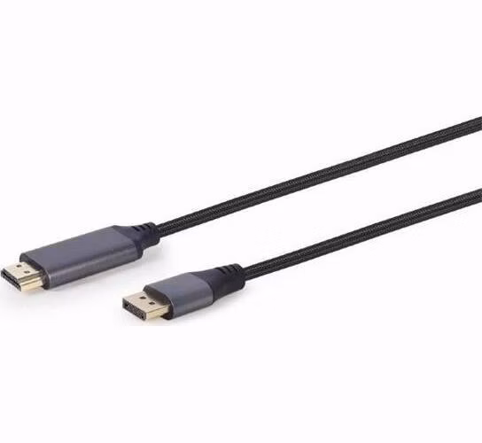 Gembird kábel DisplayPort (M) na HDMI (AM), 4K, Premium Series, 1.8 m, čierny