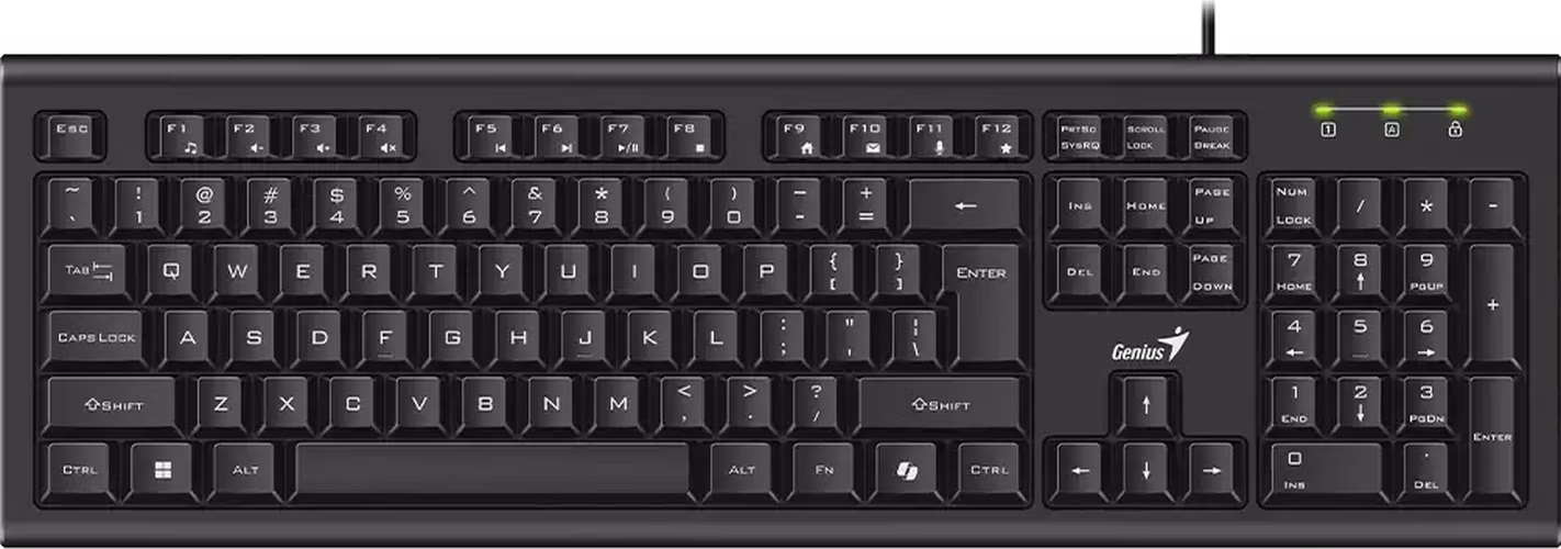 Genius KB-113 Klávesnice, drátová, USB, CZ+SK layout, Copilot klávesa, černá