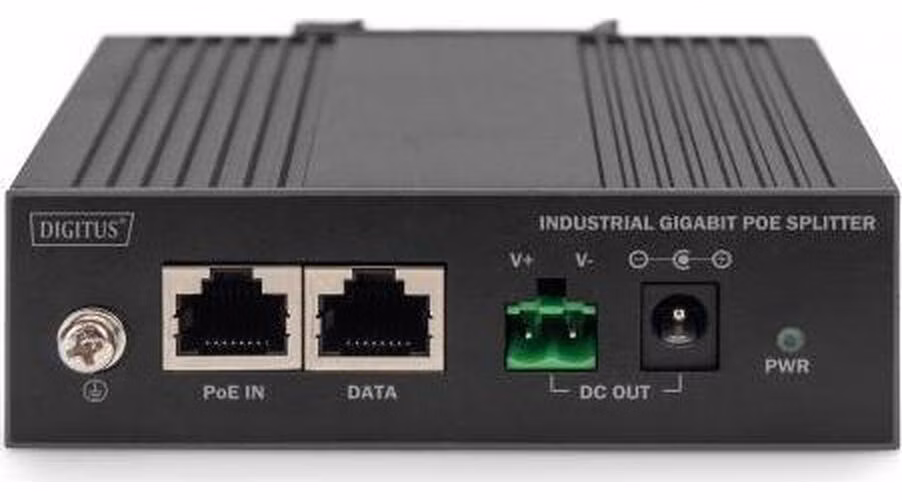 DIGITUS Industrial POE Splitter DIN Rail, 60 W, IEEE802.3at/af