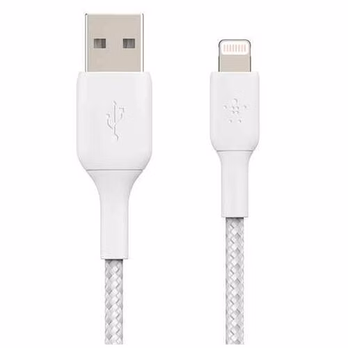 Belkin kábel Boost Charge Braided USB-A to Lightning 3m - White