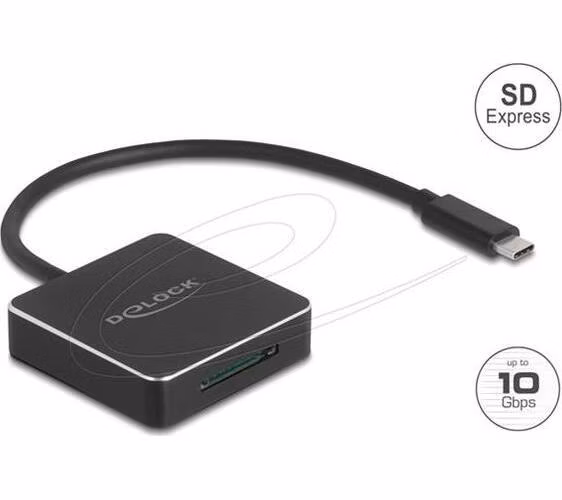 Delock USB Type-C™ čtečka karet pro paměťové karty SD Express (SD 7.1)