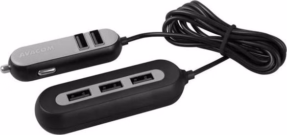 AVACOM CarHUB nabíječka do auta 5x USB výstup, černá