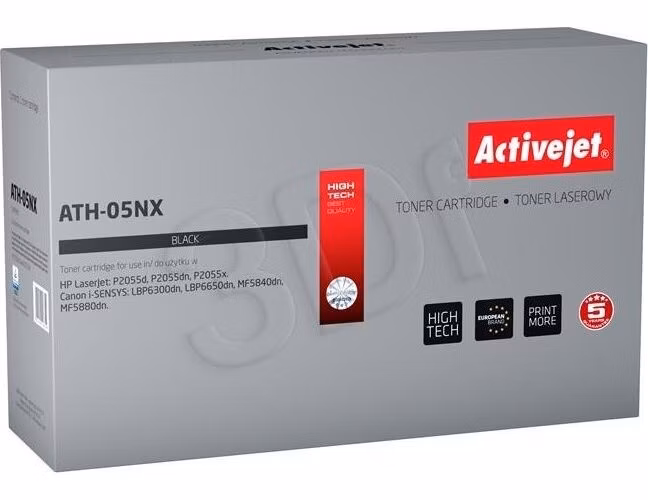 ActiveJet toner ATH-05NX náhrada za HP 05X (CE505X) / Canon CRG-719H, 6500str.
