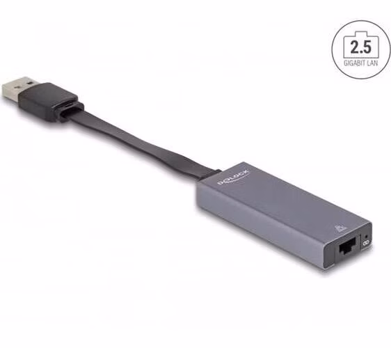 Delock Adaptér USB Typu-A sítě 2,5 Gigabit LAN, tenký