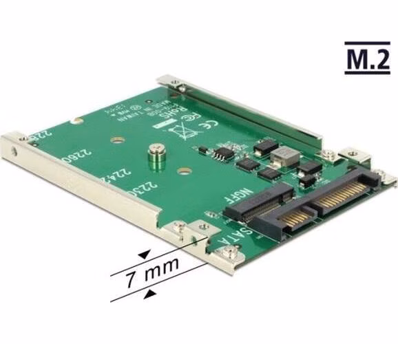 Delock 2.5” Konvertor SATA 22 Pin > M.2 NGFF
