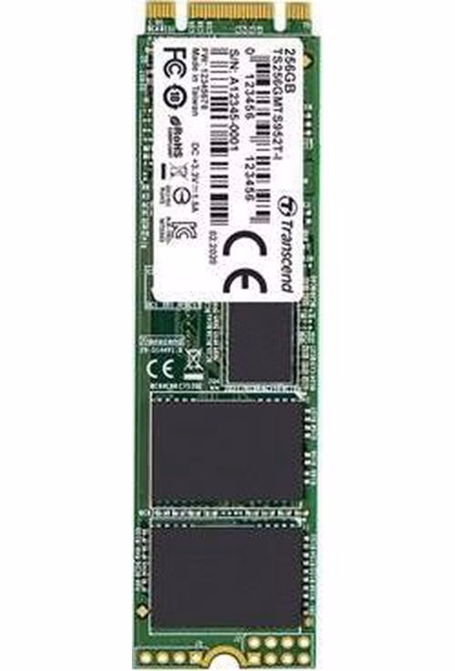 TRANSCEND MTS952T-I 256GB Industrial 3K P/E SSD disk M.2, 2280 SATA III 6Gb/s (3D TLC), 560MB/s R, 520MB/s W