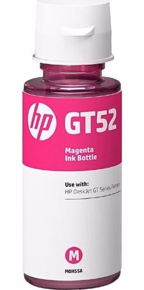 HP originál ink bottle M0H55AE, No.GT52, magenta, 8000str., 70ml, HP DeskJet GT serie,