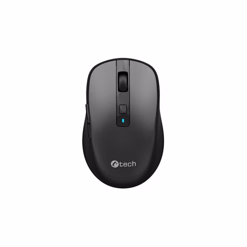C-TECH myš WLM-19 Dual mode, bezdrátová, BT5.0 + 2,4GHz, 1600DPI, 6 tlačítek, USB nano receiver, černá