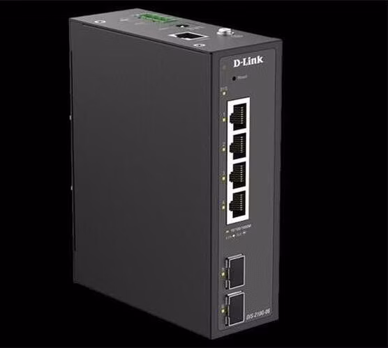 D-Link DIS-210G-06 6-Port Industrial Gigabit Smart Managed Switch with 2 SFP