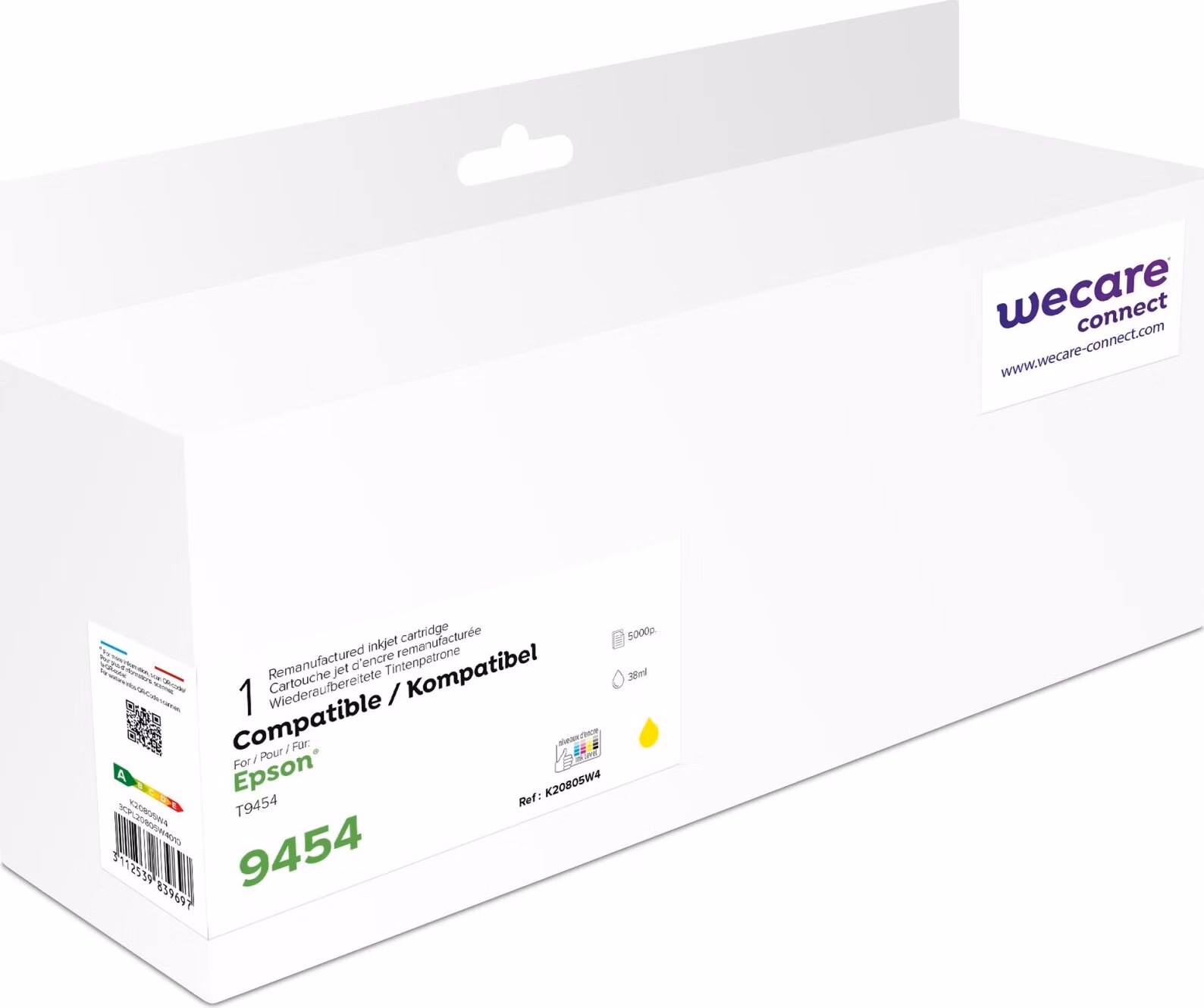 WECARE ARMOR kazeta pre EPSON WorkForce C5210, C5290, C5710, C5790 (C13T945440) žltá/žltá 38ml / 5000p