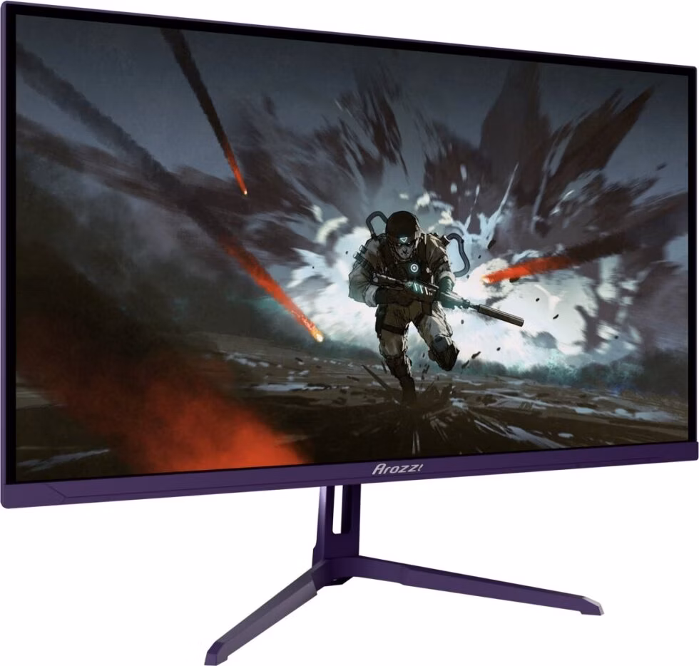 AROZZI NOVA herní monitor 24,5" 25T1K400 Purple/ LED/ IPS/ 1920x1080/ 400Hz/ 1000:1/ 1ms/ 2xHDMI/ 2xDP/ fialový